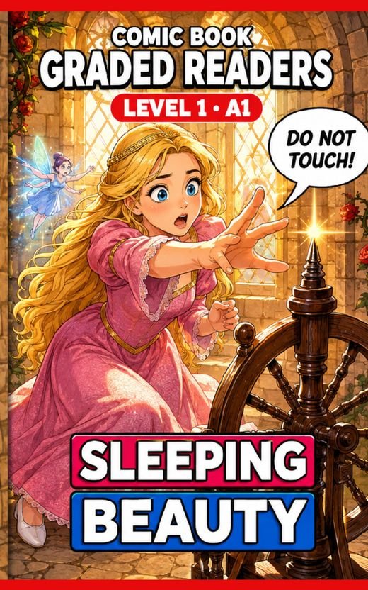 Cover of Sleeping Beauty – A1 English comic book graded reader