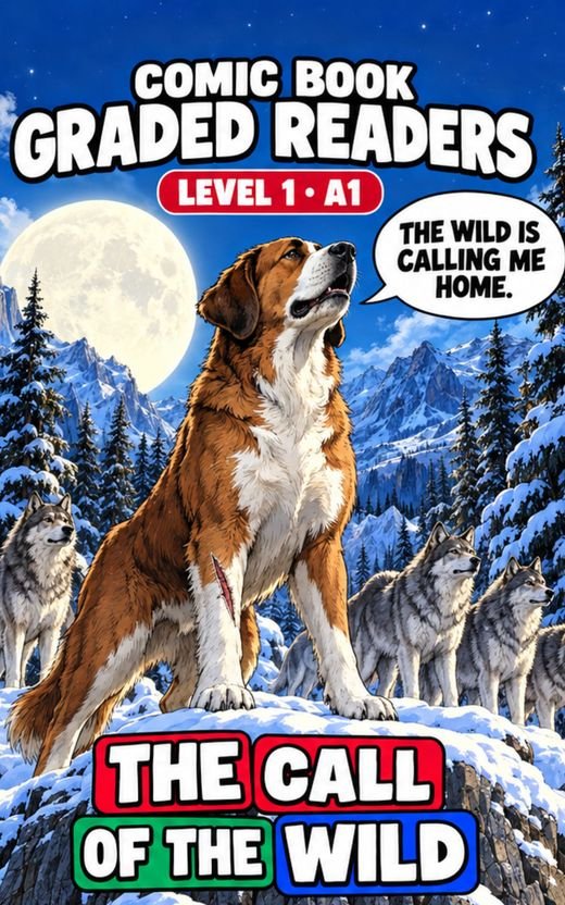 Cover of The Call of the Wild – A1 English comic book graded reader