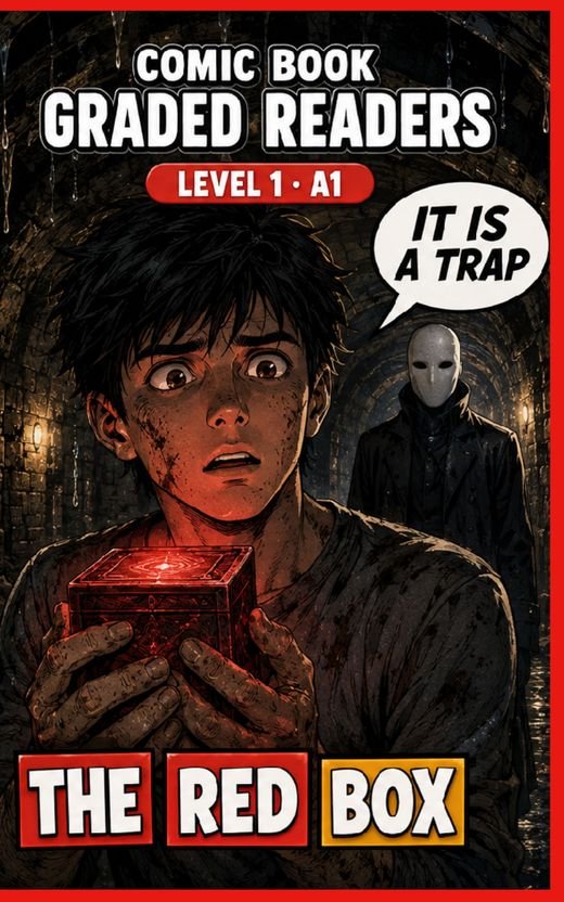 Cover of The Red Box – A1 English comic book graded reader